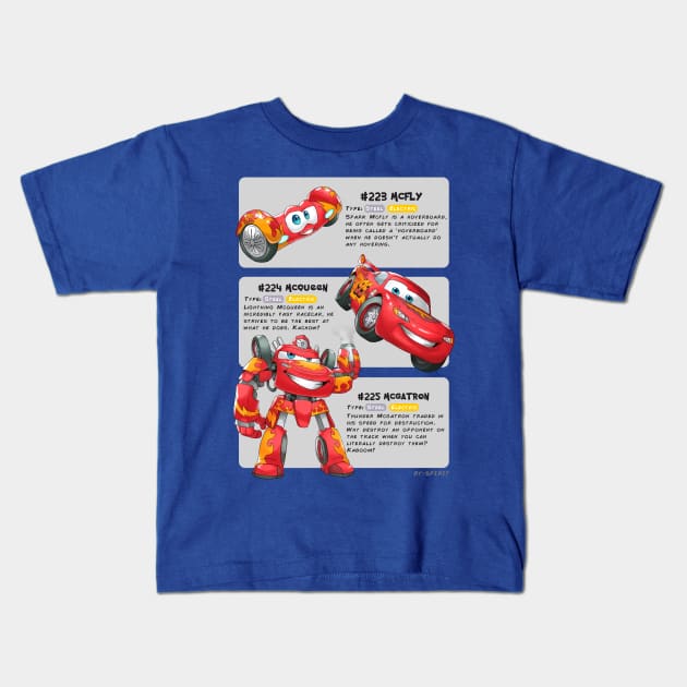 Mcqueen Evolutions Kids T-Shirt by disneyevolutions